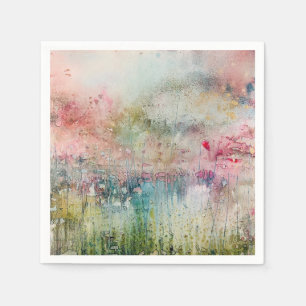 Abstrakte Alkintinte Floral Serviette
