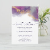 Abstrakte Alkoholfarbe Gold moderne Schrift Einlad Einladung (Stehend Vorderseite)