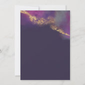 Abstrakte Alkoholfarbe Gold moderne Schrift Einlad Einladung (Rückseite)