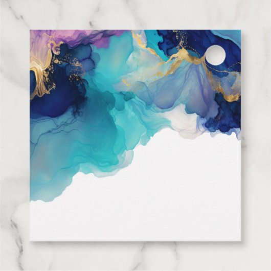 Abstrakte alkoholfreie Flüssigkeiten Business Viel Geschenkanhänger (Rückseite)