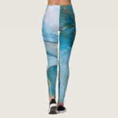 Abstrakte alkoholfreie Getränke Kunst, Aquamarin u Leggings (Rückseite)