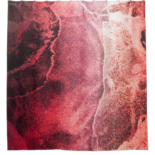 Abstrakte alkoholfreie Malerei Moderne Kunst Hinte Duschvorhang (Vorderseite)