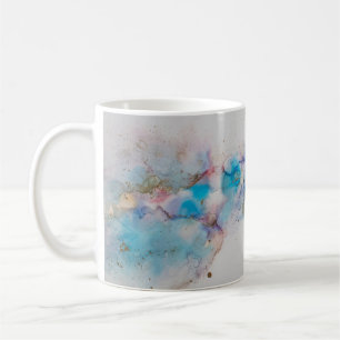 Abstrakte alkoholfreie Tinte Art Background Kaffeetasse