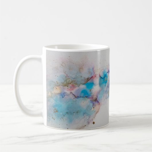 Abstrakte alkoholfreie Tinte Art Background Kaffeetasse (Links)