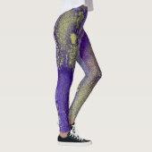 Abstrakte alkoholfreie Tinte Art Rich Purple mit G Leggings (Rechts)