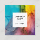 Abstrakte alkoholhaltige Getränke Kunst Quadratische Visitenkarte (Vorderseite)