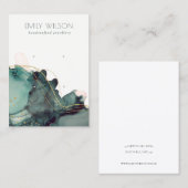 Abstrakte Alkoholtink Gold Green 2 Earlydisplay Visitenkarte (Vorne/Hinten)