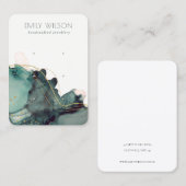 Abstrakte Alkoholtink Gold Green 3 Earlydisplay Visitenkarte (Vorne/Hinten)