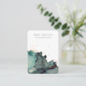 Abstrakte Alkoholtink Gold Green 3 Earlydisplay Visitenkarte (Stehend Vorderseite)