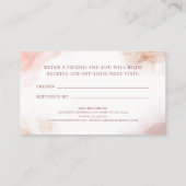 Abstrakte Alkoholtinte Empfehlungskarte (Rückseite)