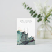 Abstrakte Alkoholtinte Gold Green Hairpin Display Visitenkarte (Stehend Vorderseite)