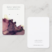 Abstrakte Alkoholtinte Gold Maroon Earring Display Visitenkarte (Vorne/Hinten)