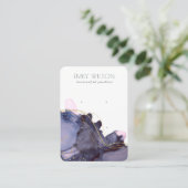 Abstrakte Alkoholtinte Gold Navy 2 Earring Display Visitenkarte (Stehend Vorderseite)