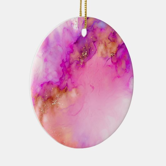 Abstrakte Alkoholtinte | Keramik Ornament (Rechts)