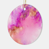 Abstrakte Alkoholtinte | Keramik Ornament (Links)