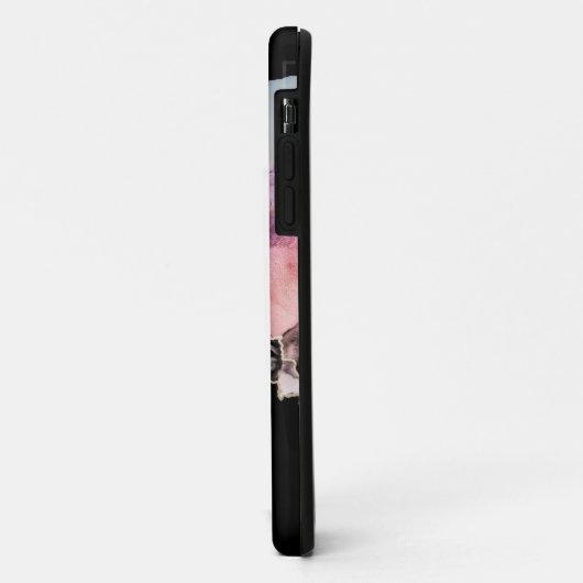 Abstrakte Alkoholtinte KUNST Rosa Gold Schwarz Case-Mate iPhone Hülle (Hinten/Links)