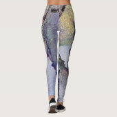 Abstrakte Alkoholtinte Lila und Gold schimmerartig Leggings (Rückseite)