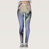 Abstrakte Alkoholtinte Lila und Gold schimmerartig Leggings (Vorderseite)