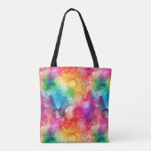 Abstrakte Alkoholtinte Regenbogen Tasche (Rückseite)