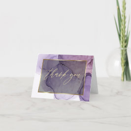 Abstrakte Alkoholtinte Rose Pink Plum Vielen Dank Dankeskarte