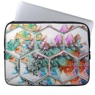Abstrakte Alkoholtupfer Laptopschutzhülle