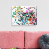 Abstrakte Alkoholtupfer Leinwanddruck (Insitu (Wohnzimmer))