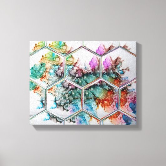 Abstrakte Alkoholtupfer Leinwanddruck (Vorderseite)