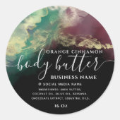 Abstrakte Alkoholtupfer Runder Aufkleber (Vorderseite)