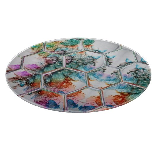 Abstrakte Alkoholtupfer Schneidebrett (Ecke)