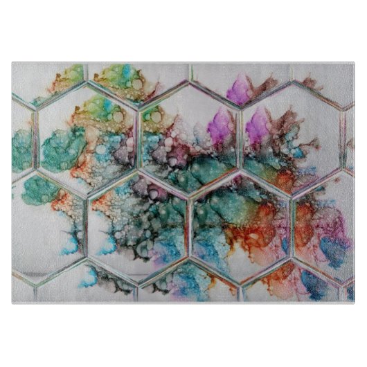 Abstrakte Alkoholtupfer Schneidebrett (Vorderseite)