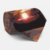 Abstrakte Alligator Reptil Krawatte (Gerollt)