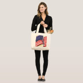 Abstrakte Altglorietts-Tasche Jumbo Stoffbeutel (Vorderseite (Model))