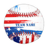 Abstrakte amerikanische Fahne abgenutzt Baseball (Rückseite)