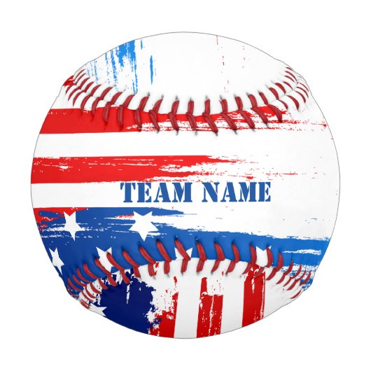 Abstrakte amerikanische Fahne abgenutzt Baseball (Rückseite)