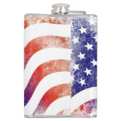 Abstrakte amerikanische Fahne Flachmann (Rückseite)