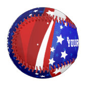 Abstrakte amerikanische Flagge Baseball (Vorderseite Links)