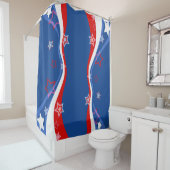 Abstrakte amerikanische Flagge Duschvorhang (Beispiel)