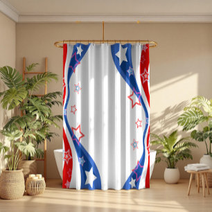 Abstrakte amerikanische Flagge Duschvorhang