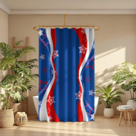 Abstrakte amerikanische Flagge Duschvorhang