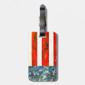 Abstrakte amerikanische Flagge Gepäckanhänger (Rückseite vertikal)