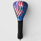 Abstrakte amerikanische Flagge Golf Headcover (Vorderseite)
