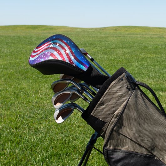 Abstrakte amerikanische Flagge Golf Headcover (In SItu)