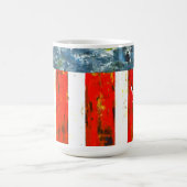 Abstrakte amerikanische Flagge Kaffeetasse (Mittel)