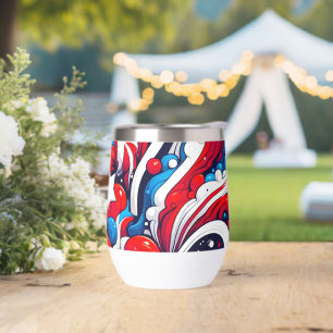 Abstrakte amerikanische Flagge rot, weiß und blau