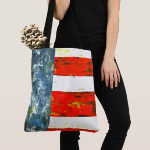 Abstrakte amerikanische Flagge Tasche