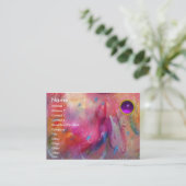 ABSTRAKTE AMETHYST, leuchtend rosa blau lila Visitenkarte (Stehend Vorderseite)