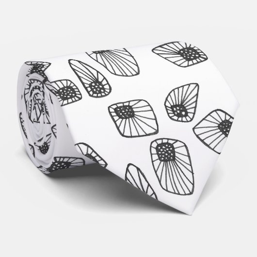 Abstrakte Amoeba-Krawatte Krawatte (Gerollt)