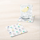 Abstrakte Ananas 2 Rechteckiger Pappuntersetzer (Vor Ort)