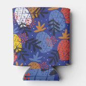 Abstrakte Ananas Blätter Vintages Muster Dosenkühler (Rückseite)