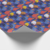 Abstrakte Ananas Blätter Vintages Muster Geschenkpapier (Ecke)